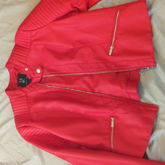 Red New York & Company Moto Jacket - Picture 1 of 5